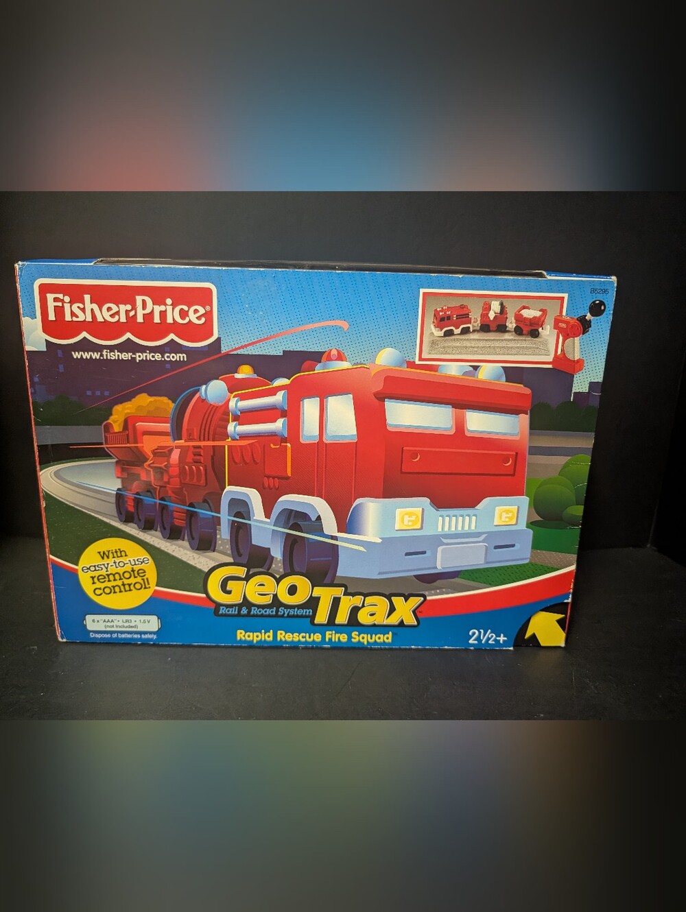Fisher-Price GeoTrax Rapid Rescue Fire Squad Train - Red and Blue